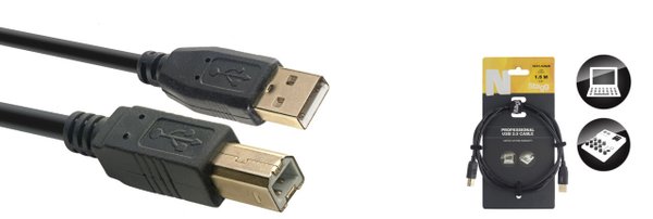 STAGG - NCC1,5UAUB, CÂBLE USB 1,5 M